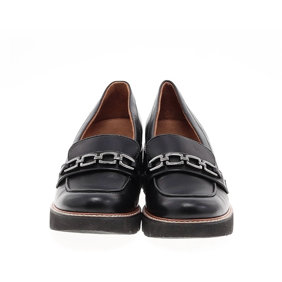 Naturalizer Black Leather Chunky Loafers - Picture 2 of 2